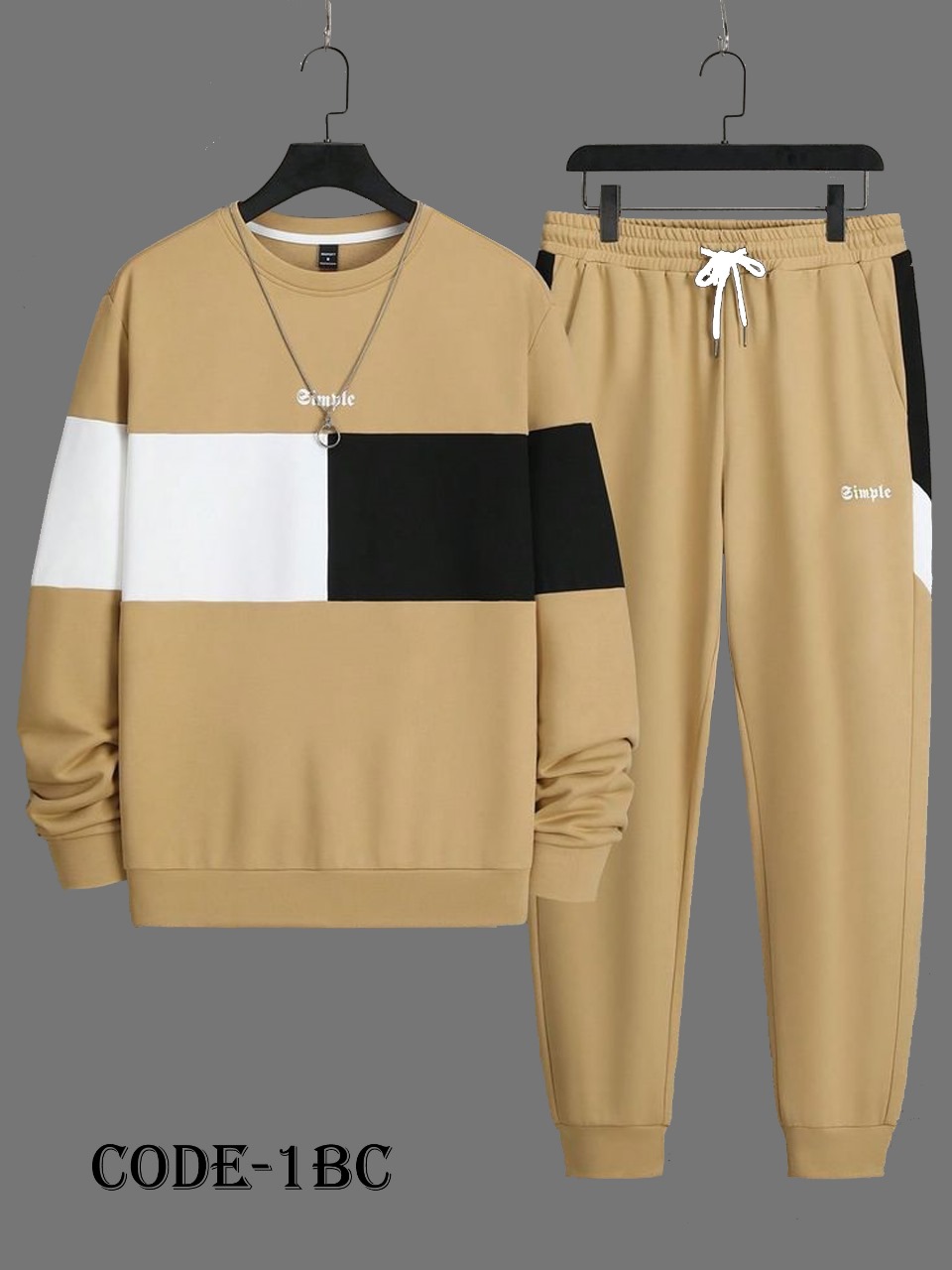 Men's Long Sleeve Sweatshirt And Sweatpants Joggers Set For Winter